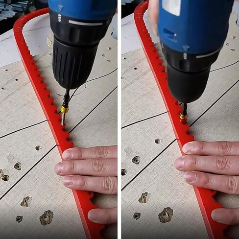 Woodworking Profiling Strip Flexible Gear Driven Curve Guide Mini Polymer Tool for Woodworking Projects 0.5m 57cm 40 Screws in Saudi Arabia