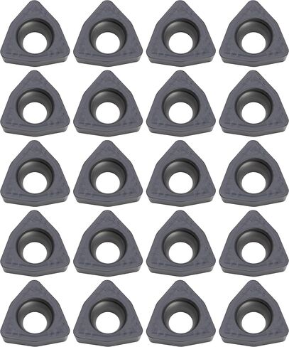 20 pcs WCMX040208 Trigon Drilling Inserts, for Use with Indexable Drills, AlTiN Coated, for Machining Cast Iron, Steel in Kuwait