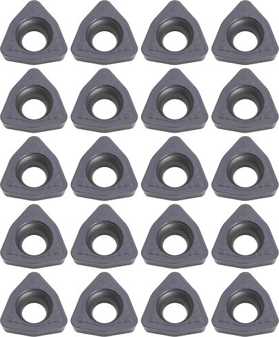 20 pcs WCMX040208 Trigon Drilling Inserts, for Use with Indexable Drills, AlTiN Coated, for Machining Cast Iron, Steel in Kuwait