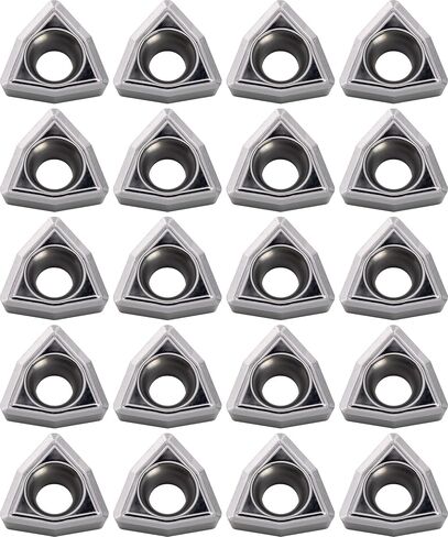 20 pcs WCMX040208 Trigon Drilling Inserts, for Use with Indexable Drills, AlTiN Coated, for Machining Cast Iron, Steel in Kuwait