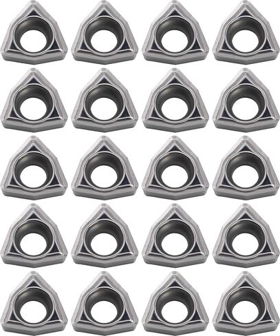 20 pcs WCMX040208 Trigon Drilling Inserts, for Use with Indexable Drills, AlTiN Coated, for Machining Cast Iron, Steel in Kuwait