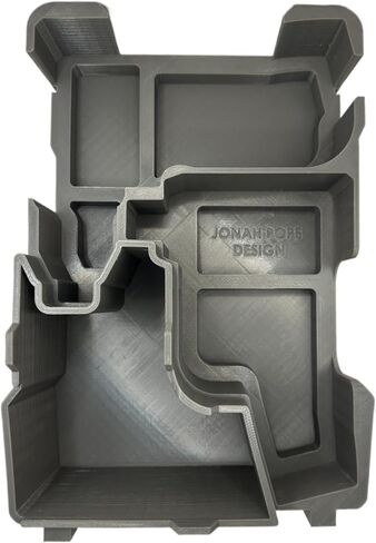 Jonah Pope Design ثلاثي الأبعاد ، إدراج مطبوع مصمم لمنظم Milwaukee Packout و M12 Gen3 Drill/Impact (Insert فقط) (رمادي صناعي) in Kuwait