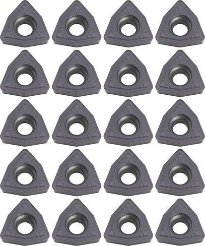 20 pcs WCMX040208 Trigon Drilling Inserts, for Use with Indexable Drills, AlTiN Coated, for Machining Cast Iron, Steel in Kuwait