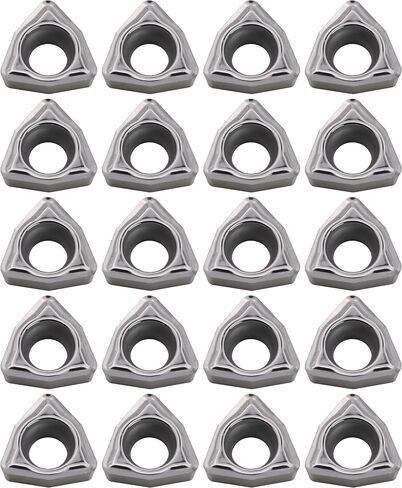 20 pcs WCMX040208 Trigon Drilling Inserts, for Use with Indexable Drills, AlTiN Coated, for Machining Cast Iron, Steel in Kuwait