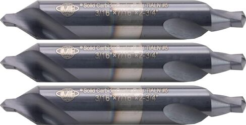 تدريبات CME 5 PCS Carbide Center ، الحجم رقم 3 ، مطلي tialn in Kuwait