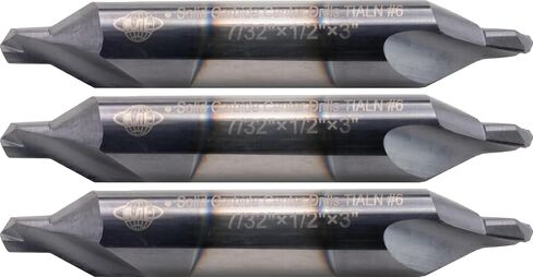 تدريبات CME 5 PCS Carbide Center ، الحجم رقم 3 ، مطلي tialn in Kuwait