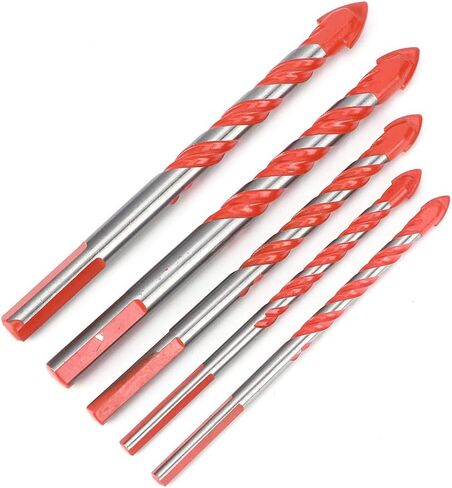 5pcs Center Drill Ceramic Tile Drill Bit DIY Wall Hole Drilling Tool Bit (6mm 6mm 8mm 10mm 12mm) in Saudi Arabia