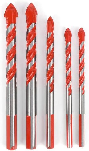 5pcs Center Drill Ceramic Tile Drill Bit DIY Wall Hole Drilling Tool Bit (6mm 6mm 8mm 10mm 12mm) in Saudi Arabia