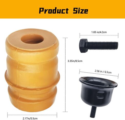 52087636AC Bump Stop with Cups Fit for Jeep Wrangler TJ 1997-2006 Grand Cherokee ZJ 1993-1998, Suspension Jounce Bumps with Brackets Replace 52087636AB 52087992 2-Pack in Saudi Arabia