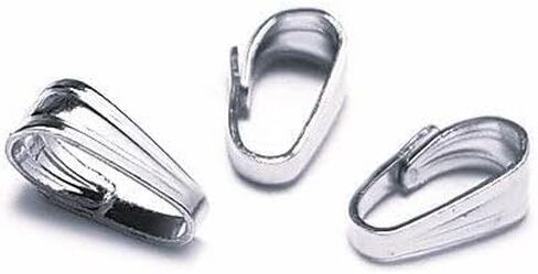 925 Sterling Silver 7.5x2.5mm Locket Bail - Holder for Tray and Frames for Jewelry Making, Sold in Packs (20 Pieces) Jewelry Findings, Locket Bails for Connecting Chain and Pendant, DIY Jewelry in Kuwait