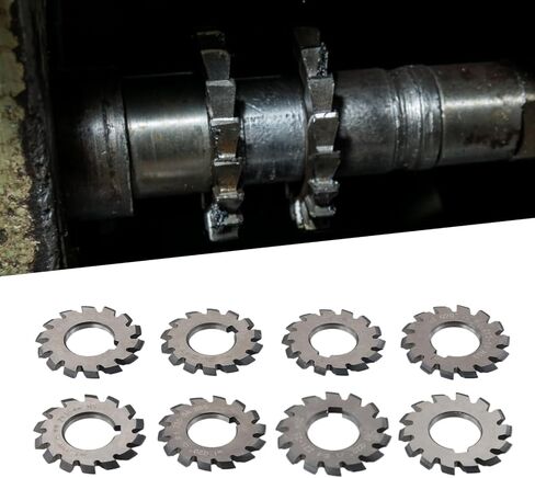 8pcs قواطع العتاد القوية ، 22 مم قطر HSS M1 قواطع العتاد المتوهجة المحددة 20 درجة 18 حامل طحن العتاد الشجر in Kuwait