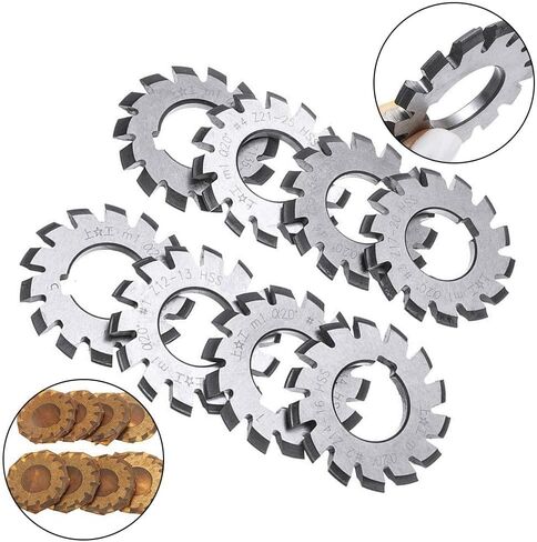 8pcs قواطع العتاد القوية ، 22 مم قطر HSS M1 قواطع العتاد المتوهجة المحددة 20 درجة 18 حامل طحن العتاد الشجر in Kuwait