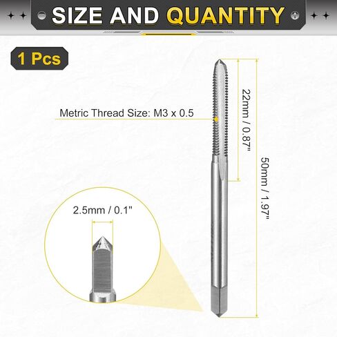 UXCELL HAND PLUP TAP M4 X 0.7 H2 Metric Thread Plug Taps Taps Straight Flute Screat Tapping Threading أداة 9CRSI أداة الصلب in Kuwait