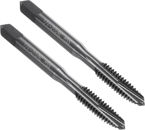 uxcell Spiral Point Thread Tap 8-32 UNC 2B, Nitride Coated Machine Screw Tap Tapping Bit Threading Repair Tool, M2 High-Speed Steel (HSS), 2pcs in Saudi Arabia