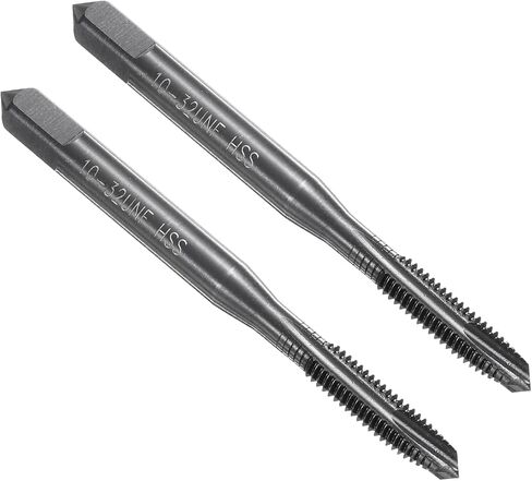uxcell Spiral Point Thread Tap 8-32 UNC 2B, Nitride Coated Machine Screw Tap Tapping Bit Threading Repair Tool, M2 High-Speed Steel (HSS), 2pcs in Saudi Arabia
