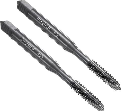 uxcell Spiral Point Thread Tap 8-32 UNC 2B, Nitride Coated Machine Screw Tap Tapping Bit Threading Repair Tool, M2 High-Speed Steel (HSS), 2pcs in Saudi Arabia