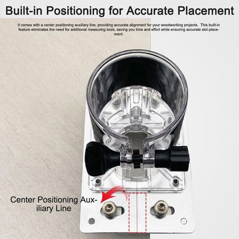 2 in 1 Fastener Slotting Bracket Woodworking Router Base 65mm Trimming Machine Base Slotting Locator with Milling Cutter for Cabinet Wardrobe Furniture Shoe Rack in Saudi Arabia
