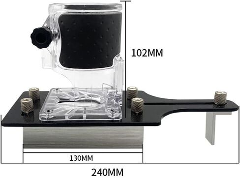 2 in 1 Fastener Slotting Bracket Woodworking Router Base 65mm Trimming Machine Base Slotting Locator with Milling Cutter for Cabinet Wardrobe Furniture Shoe Rack in Saudi Arabia