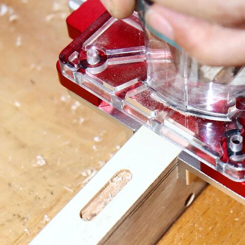 Trimming Machine Slotted Bracket, 2 in 1 Aluminum Alloy Slotting Machine Bracket with Clear Scale, Clamping Range 0 to 50mm, Adjustable Cutting Depth For Woodworking in Saudi Arabia