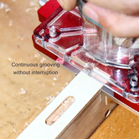 Trimming Machine Slotted Bracket, 2 in 1 Aluminum Alloy Slotting Machine Bracket with Clear Scale, Clamping Range 0 to 50mm, Adjustable Cutting Depth For Woodworking in Saudi Arabia