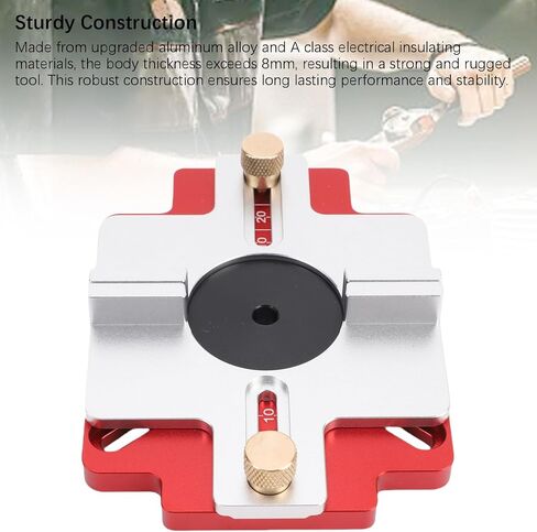 Trimming Machine Slotted Bracket, 2 in 1 Aluminum Alloy Slotting Machine Bracket with Clear Scale, Clamping Range 0 to 50mm, Adjustable Cutting Depth For Woodworking in Saudi Arabia