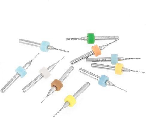 Hilitand 10Pcs PCB Drill Bits, Tungsten Carbide Micro Drill Bits Set for PCB Print Circuit Board (0.3-1.2mm) in Saudi Arabia