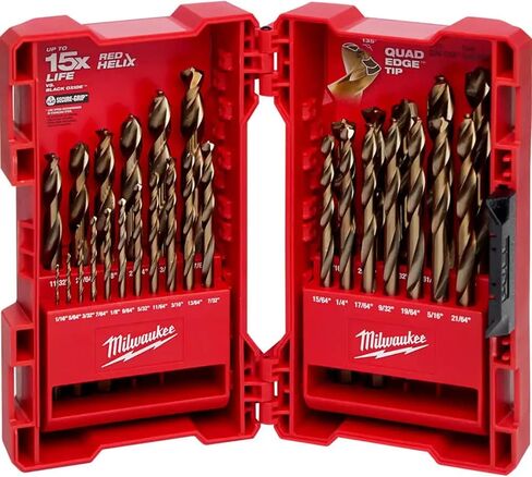Milwaukee 29 Pc. Cobalt Red Helix Metal Drill Bit Set in Saudi Arabia