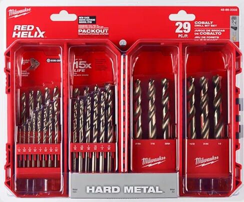 Milwaukee 29 Pc. Cobalt Red Helix Metal Drill Bit Set in Saudi Arabia