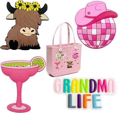 A & H Zier Bogg Bag Charms ملحق سيليكون مقاوم يتلاشى 0.5 سم متوافق مع معظم حقيبة BOGG (الموضة ، 4) in Kuwait