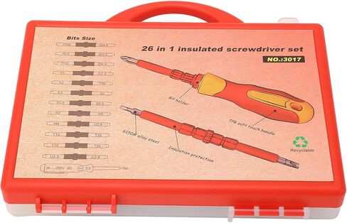 14pcs secldriver set طرف مغناطيسي متعدد الوظائف 500V إصلاح البراغي المعزول مع AC 100‑500V قلم in Kuwait