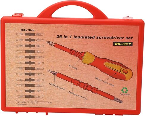 14pcs secldriver set طرف مغناطيسي متعدد الوظائف 500V إصلاح البراغي المعزول مع AC 100‑500V قلم in Kuwait