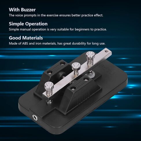 Morse Code Key Practice Tool with Buzzer & Voice Prompts - Manual CW Telegraph Trainer for Beginners - Portable Morse Code Tapper Machine with Audio Feedback & Learning Guide in Saudi Arabia