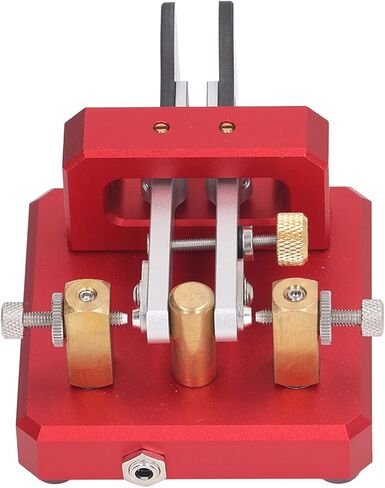 EVTSCAN Morse Code Key Double Paddle Automatic CW Shortwave Telegram Tapper, for Training(Blue) in Saudi Arabia