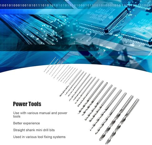 25pcs أجزاء الحفر الصغيرة ، مستقيمة شانك مصغرة مجموعة مجوهرات مراقبة PCB ، 0.5‑3 مم ، بتات الحفر المصغرة لخشب DIY ، المنتجات البلاستيكية ، الالكترونيات in Kuwait