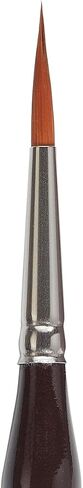 KINGART Premium Precision 2020-10 Ultra Round Series Artist Brush, Synthetic Amber Taklon, Short Ergonomic Comfort Handle, for Acrylic, Oil and Watercolor Paint, Size 10 in Kuwait