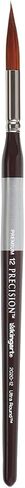 KINGART Premium Precision 2020-10 Ultra Round Series Artist Brush, Synthetic Amber Taklon, Short Ergonomic Comfort Handle, for Acrylic, Oil and Watercolor Paint, Size 10 in Kuwait