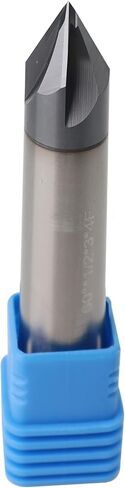 1/2" Solid Carbide Chamfer Mill, AlTiN Coating, 4 Flute, Chamfer End Mill for Medium Hardness Materials, Double End End Mill Bits, 60° Chamfer Angle, 1/2" Shank Diameter in Kuwait