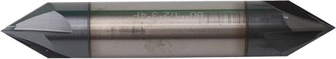 1/2" Solid Carbide Chamfer Mill, AlTiN Coating, 4 Flute, Chamfer End Mill for Medium Hardness Materials, Double End End Mill Bits, 60° Chamfer Angle, 1/2" Shank Diameter in Kuwait