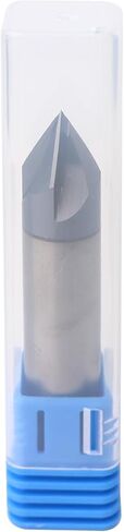 1/2" Solid Carbide Chamfer Mill, AlTiN Coating, 4 Flute, Chamfer End Mill for Medium Hardness Materials, Double End End Mill Bits, 60° Chamfer Angle, 1/2" Shank Diameter in Kuwait