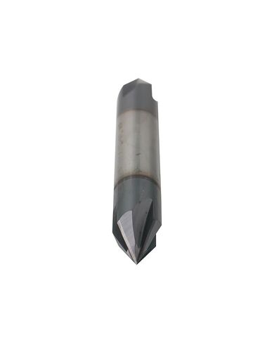 1/2" Solid Carbide Chamfer Mill, AlTiN Coating, 4 Flute, Chamfer End Mill for Medium Hardness Materials, Double End End Mill Bits, 60° Chamfer Angle, 1/2" Shank Diameter in Kuwait