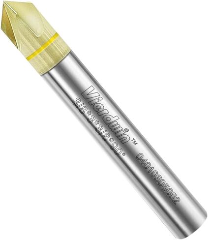 60° V-Groove Chamfer End Mill, 1/4" Shank, 4-Flute, 1/4" Cutting Diameter, CNC Router Bit for Aluminum, Copper, Plastic, Wood (1PC) in Kuwait