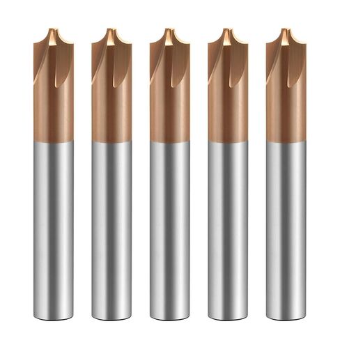 Carbide Radius Corner Rounding Inner R End Mills 4 Flute Tisin مطلية ، من أجل فولاذ سبيكة الطحن ، الفولاذ المصلب ، 1pcs R3*60mm in Kuwait