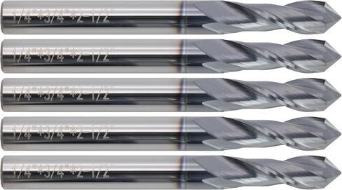 10 PCS مصانع حفر كربيد صلبة ، 1/8 "قطر الحفر ، مطلي tialn ، زاوية 90 درجة ، 2 الفلوت ، 1/2" طول الفلوت in Kuwait