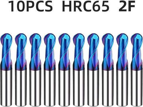 HRC65 Ball Nose Milling Cutter Tungsten Steel CNC Cutter Milling Tools for Stainless Steel Router Bit Carbide End Mills(1pc HRC65,R0.75xD4x50L) in Saudi Arabia