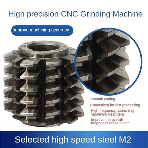 1PCS GEAR CUTTER CUTTER دقة مواد M2 عالية السرعة ، زاوية الضغط 20 درجة ، قاطع المتداول M0.8M1M2M3M4 (M0.75 20 50-40-22) in Kuwait