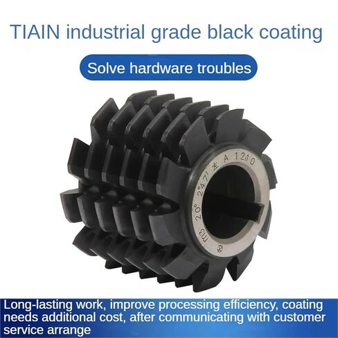 1PCS GEAR CUTTER CUTTER دقة مواد M2 عالية السرعة ، زاوية الضغط 20 درجة ، قاطع المتداول M0.8M1M2M3M4 (M0.75 20 50-40-22) in Kuwait