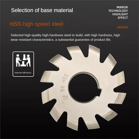 1Pcs HSS Convex Semi-Circular Milling Concave Arc Groove Milling Cutter, R1R2R3 White Steel Milling Cutter, Forming Cutter(R3 55X6) in Saudi Arabia