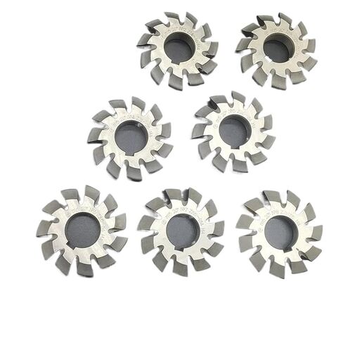 8pcs Spur Gear Milling Cutter M1 M1.25 M1.5 M1.75 M2 M2.5 M3 MODULUS PA20 DEGREES NO.1-NO.8 HSS DISC MLING (M0.7 8PCS NO.1-NO.8) in Kuwait