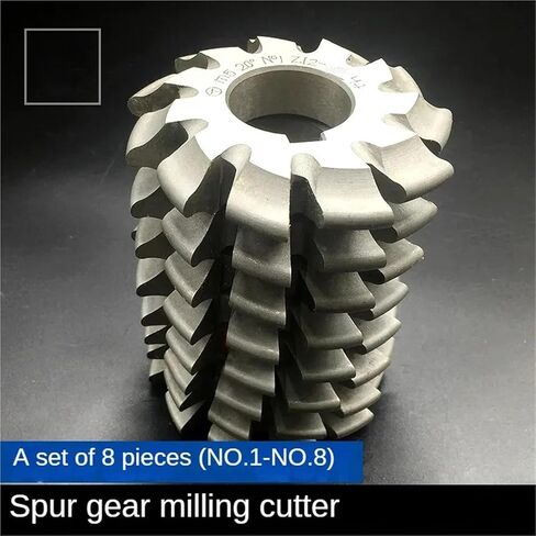 8pcs Spur Gear Milling Cutter M1 M1.25 M1.5 M1.75 M2 M2.5 M3 MODULUS PA20 DEGREES NO.1-NO.8 HSS DISC MLING (M0.7 8PCS NO.1-NO.8) in Kuwait