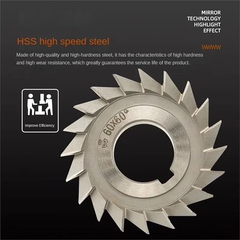 1Pcs Single Angle milling Cutter high-Speed Steel M2 Angle milling Cutter Diameter 60 75 80 90 100 x Angle 30 45 60 75 90 Degrees(Diameter60 angle90) in Saudi Arabia